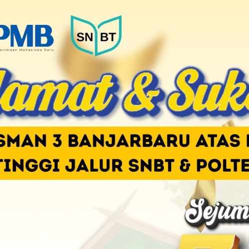 “Sebanyak 74 Murid SMAN 3 Banjarbaru Lolos SNBT dan Poltekkes 2026”