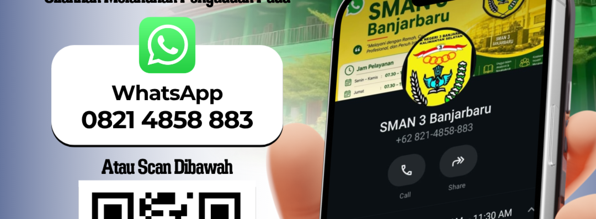 SMAN 3 Banjarbaru Hadirkan Layanan Pengaduan Resmi Melalui WhatsApp