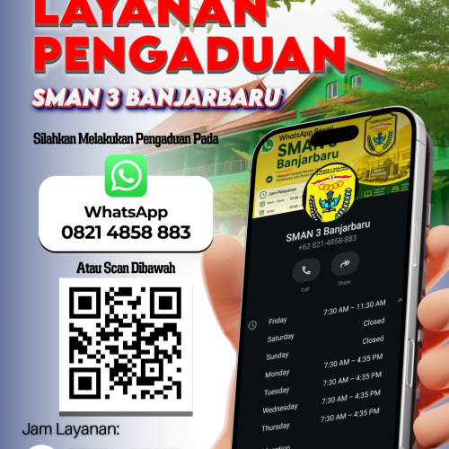 SMAN 3 Banjarbaru Hadirkan Layanan Pengaduan Resmi Melalui WhatsApp