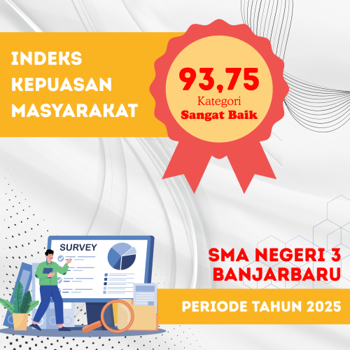 Hasil Indeks Kepuasan Masyarakat (IKM) SMAN 3 Banjarbaru Tahun 2025 Raih Kategori “Sangat Baik”