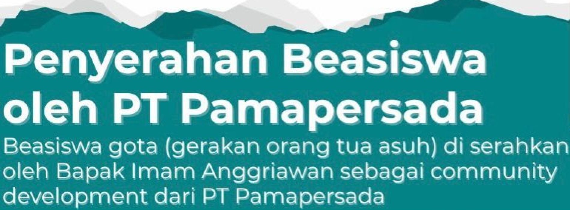 “SMAN 3 Banjarbaru Terima Penyerahan Beasiswa GOTA dari PT Pamapersada”