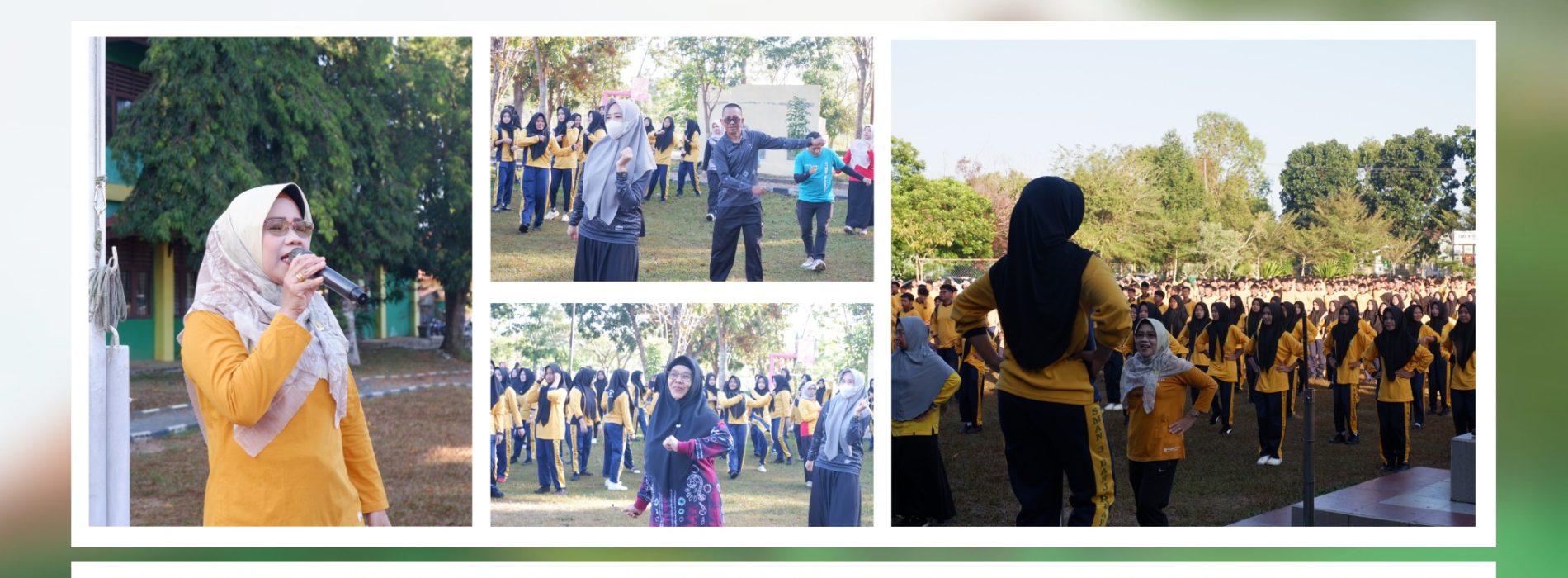 Jumat Bastari “Sehat”: Seluruh Warga SMAN 3 Banjarbaru Ikuti Senam Pagi Bersama