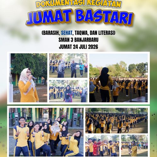 Jumat Bastari “Sehat”: Seluruh Warga SMAN 3 Banjarbaru Ikuti Senam Pagi Bersama