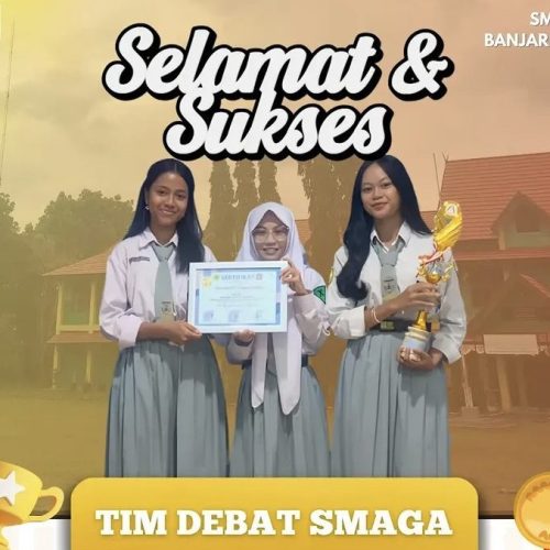 “Tim Debat SMAGA Raih Juara 1 Lomba Debat Bahasa Inggris Tingkat Provinsi Kalimantan Selatan”